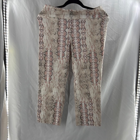 Zac and Rachel Beige and Pink Snake Print Pants - Picture 1 of 5